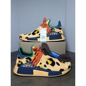 NEW Adidas Men's SIZE 10 Pharrell x NMD Human Race Animal Print Amber HP3221